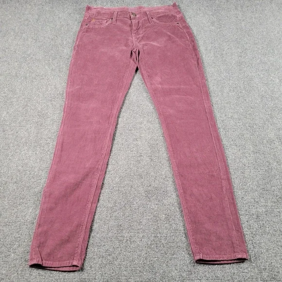 Hudson Nico Corduroy Jeans Womens‎ 25 Plum Mid Rise Super Skinny Made USA