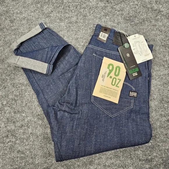 G-Star Raw Arc 3D Boyfriend Jeans Womens 32x34 Melfort Organic Raw Denim New