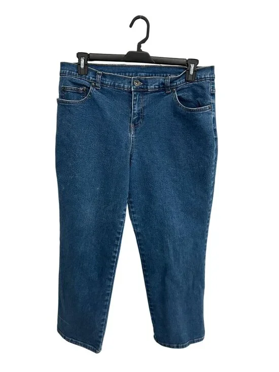 Style & Co 16P Blue Denim Jeans Straight Leg Cotton Blend Minimalist Neutral