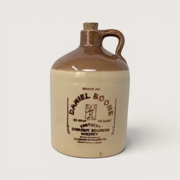 EMPTY 1974 Daniel Boone Kentucky Straight Bourbon Stoneware Jug