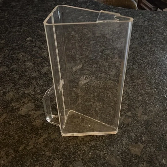 H.J. Stotter Lucite Clear MCM Acrylic Tall Triangle Pitcher