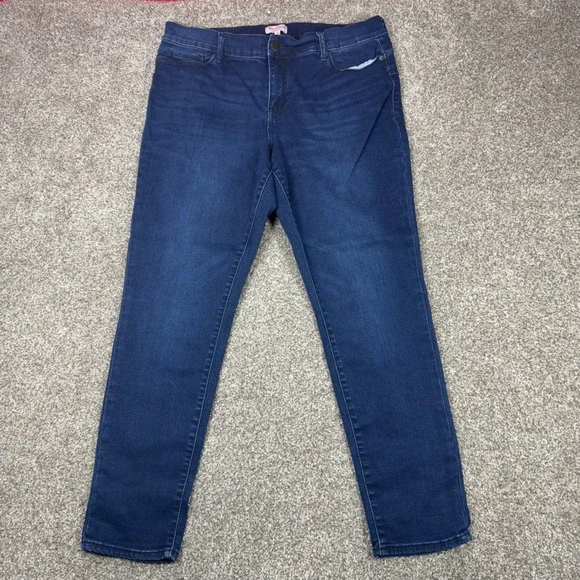 Juicy Couture Los Angeles Womens Skinny Jeans Dark Wash Stretch Size 16