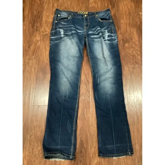 Coogi Womens Dark Wash  Blue Jeans Size 13/14