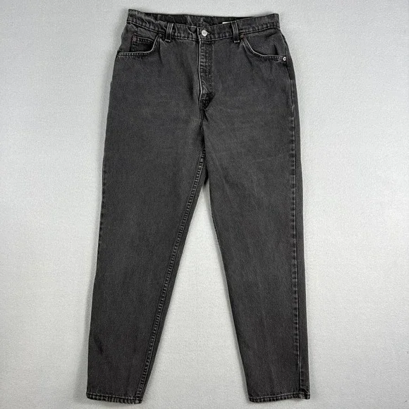 VTG Levis 921 Jeans Fit Womans 12 Black Denim Orange Tab Tapered‎ High Rise USA