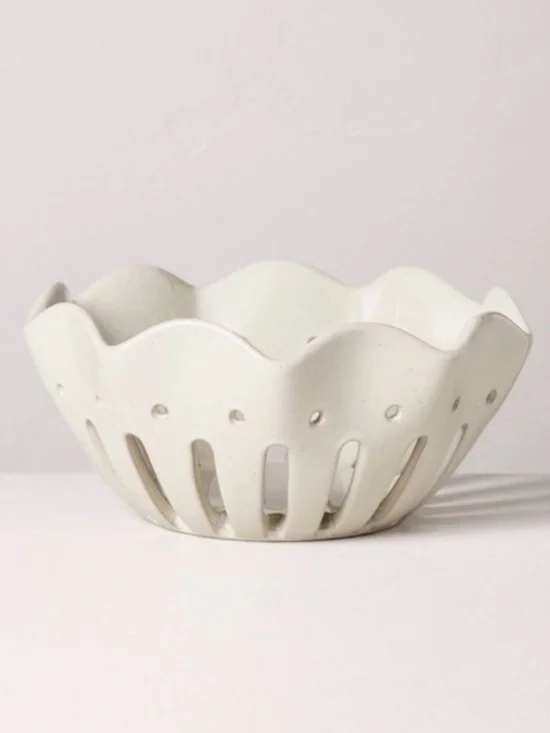 Large Wavy Edge Berry Bowl - Hearth & Hand™ with Magnolia- Sour Cream