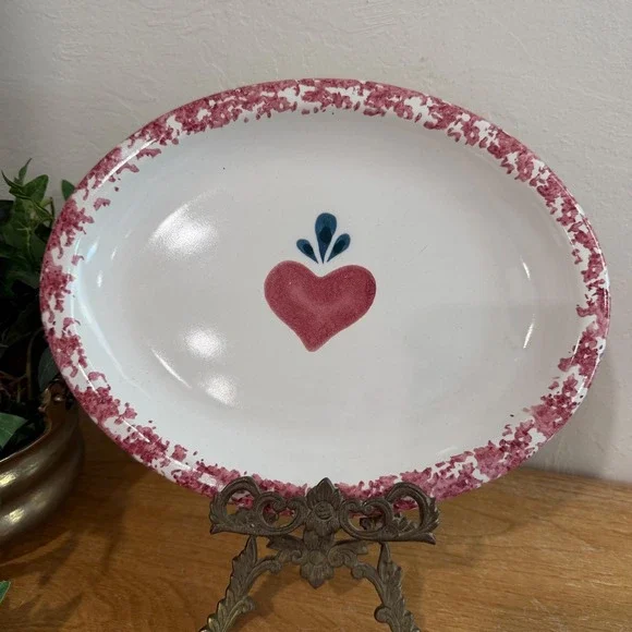 Vintage‎ Chaparral Pottery Hand-Painted Heart Platter