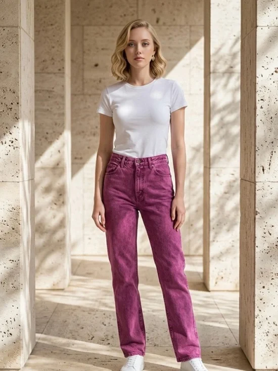 Vintage Hot Pink Wrangler Women’s High Waist Rise Jeans Acid Wash 29 x 36 Tall.