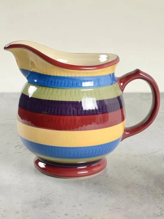 Longaberger Bright Multi Color Collection 80 ounce Pitcher