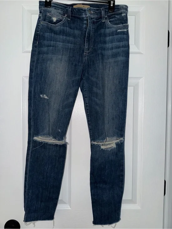 Joe's Jeans Women's Distressed Dark Blue Boyfriend Jeans