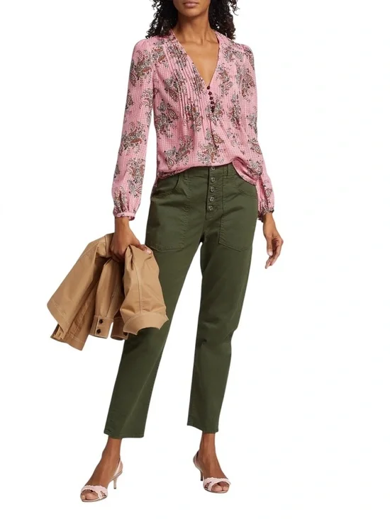 Veronica Beard Arya Cargo Straight-Leg Pants - Size: 26 / 2
