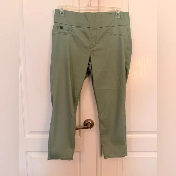 JORDACHE L Pale Green Stretch Pull-On Jeans Jeggings NWOT