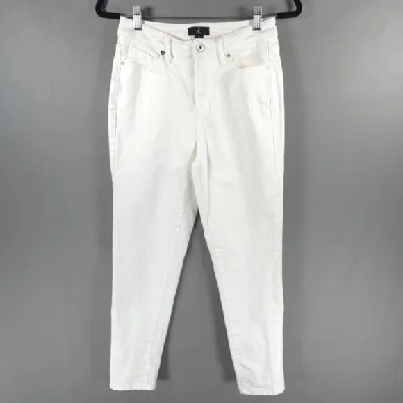 J JASON WU High Rise Crop Skinny White Denim‎ Jeans A503659 Size 0