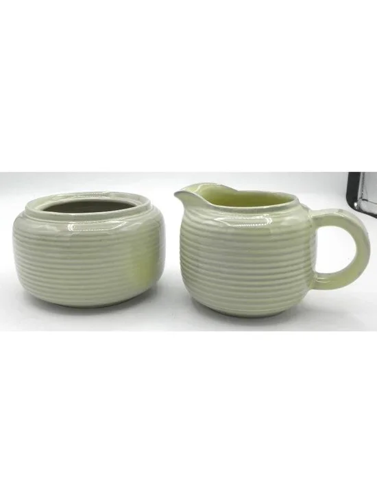Rare Arabia Michael Schilkin Cream And Sugar Set Celadon NO LID Signed MS