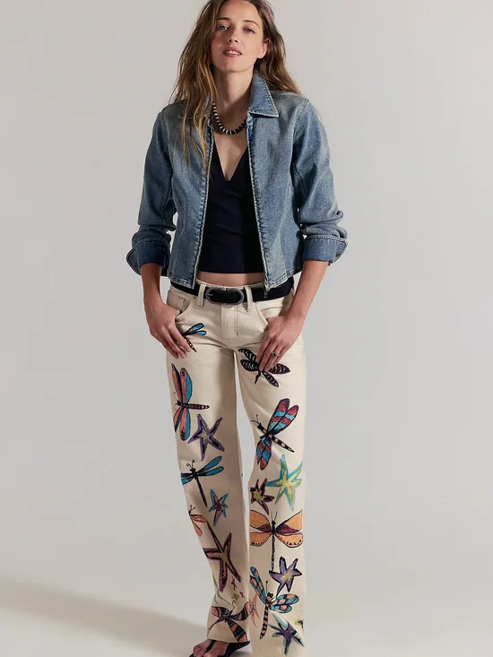We The Free Tennessee Low-Rise Illusions Jeans-Draggonfly.