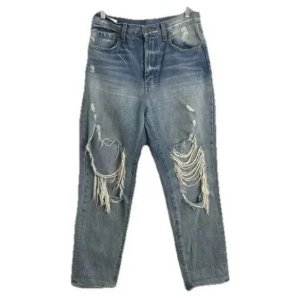 Carmar Distressed Boyfriend Womens Jeans Size 26‎ D462287 Los Angeles High Rise