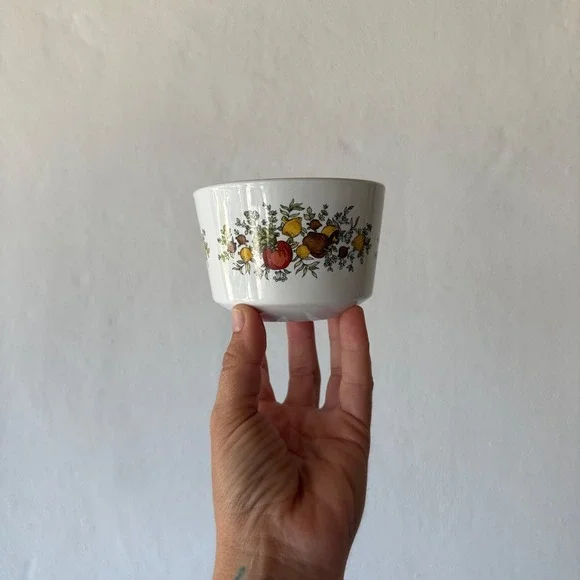 Vintage Corning Centura Spice of Life Open Sugar Bowl‎ No Lid Mini 3