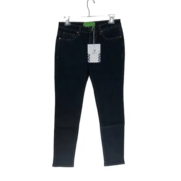Sandrine Rose x Free People Dark Wash Mid Rise Indigo Ankle Jeans -27