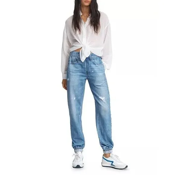 Rag & Bone Miramar Jogger XXS Stretch Pull On Comfort Faux Denim Jean