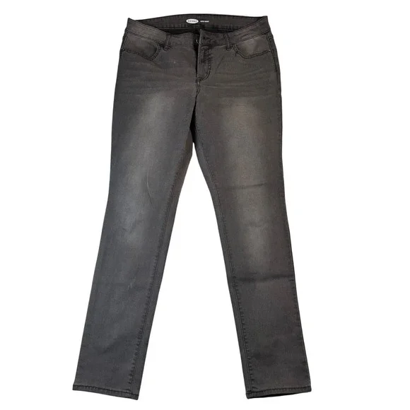 Old Navy Super Skinny Jeans Womens Size‎ 10 Gray Faded Black Denim Pants