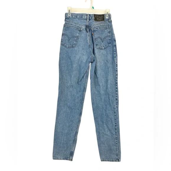 Vintage Levi' Strauss 881 Fit‎ Tab Blue Jeans 1992 orange tab women’s size 12