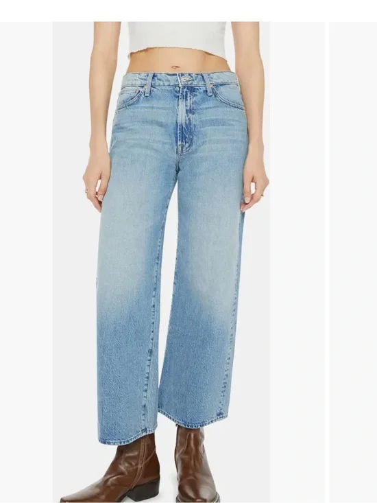MOTHER Dodger Ankle Jeans in Leap of Faith Wide Leg Size 24