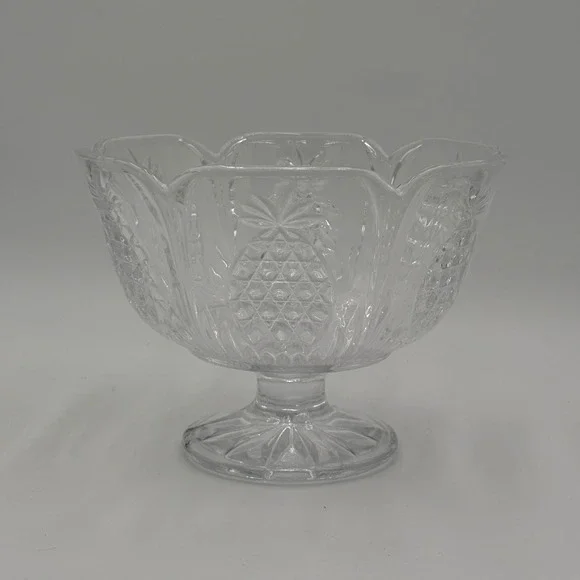 Shannon‎ Crystal by Godinger Hospitality Pineapple Footed Trifle Bowl 9