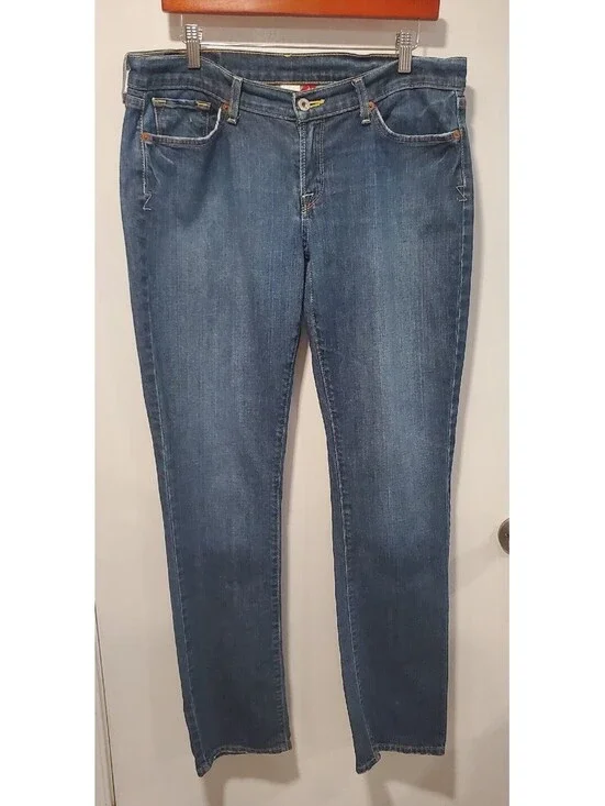 Lucky Brand Sz 14/32 Zoe Straight Hipster Wash Regular Inseam Jeans Denim Pants
