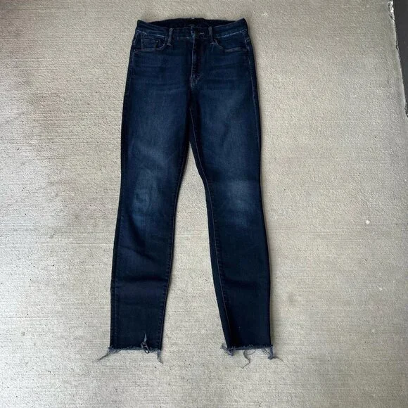 Mother Women’s High Waisted Looker Ankle Skinny‎ Jeans Dark Gray Wash Size 26