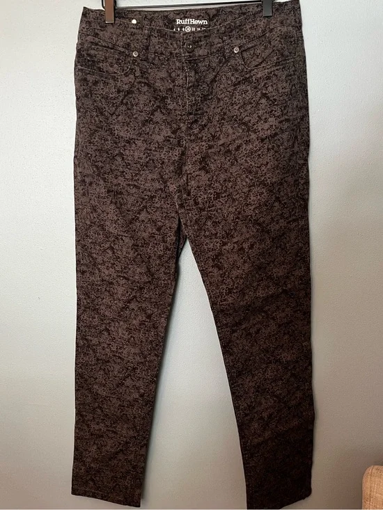 Ruff Hewn Damask Printed Straight Leg Jeans