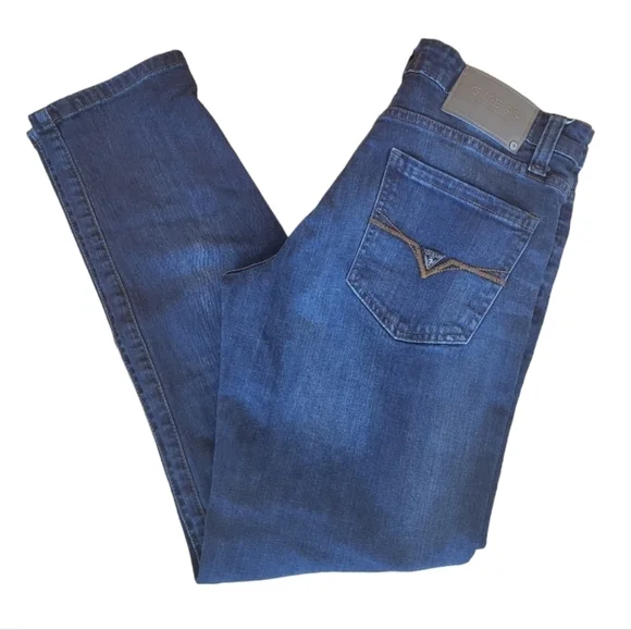 Guess‎ Mid Rise Tapered Slim Halsted Fit Denim Jeans Size 29W 30L