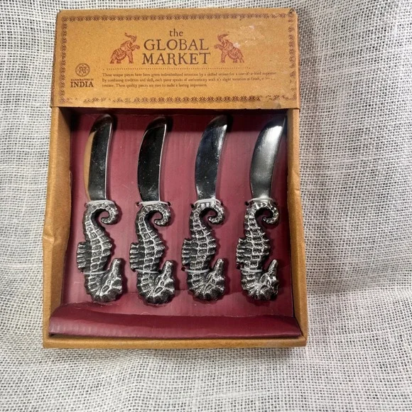 Global Market Seahorse Cheese‎ Spreaders Set of 4 India