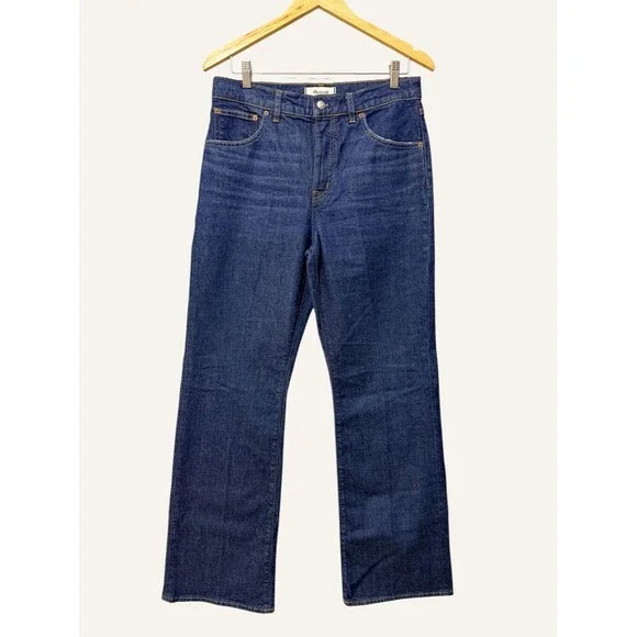 Madewell Relaxed Bootcut Jeans Size 28 Dark Wash High Rise Full Length