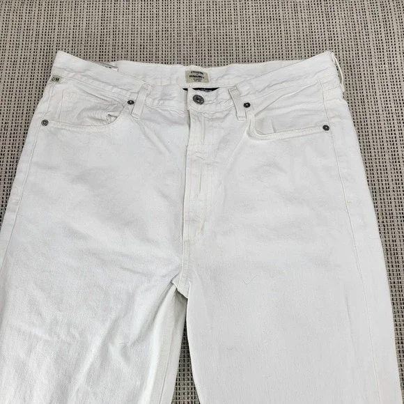 Citizens Of Humanity Estella Jeans Womens 32‎ White High Rise Ankle Flare Denim