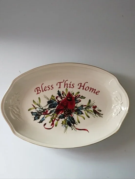 Lenox Winter Greetings Collection Oval Serving Platter