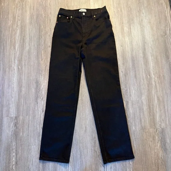 Abercrombie & Fitch Womens 28/6‎ 90's Straight Ultra High Black Jeans