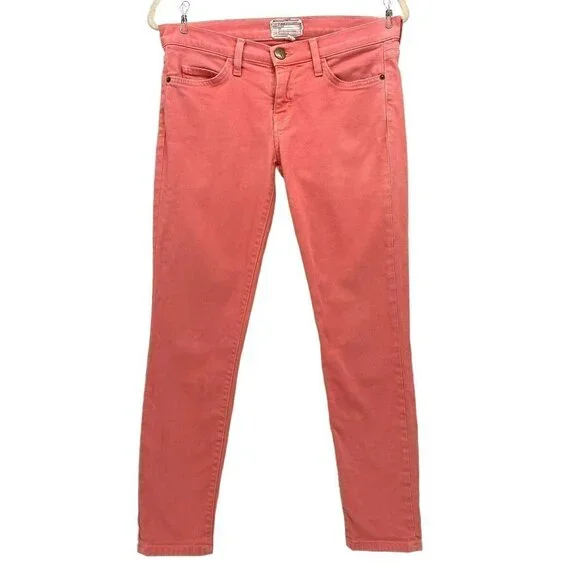 Current/Elliott The Stiletto Faded Wagon Red Pink Skinny Jeans Womens 27-0