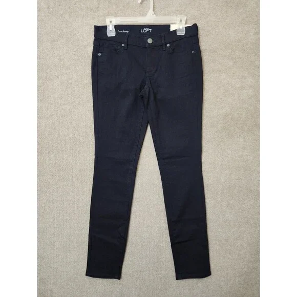 Ann Taylor LOFT Modern Skinny Jeans Womens 27 4 Blue Dark Wash Stretch NEW