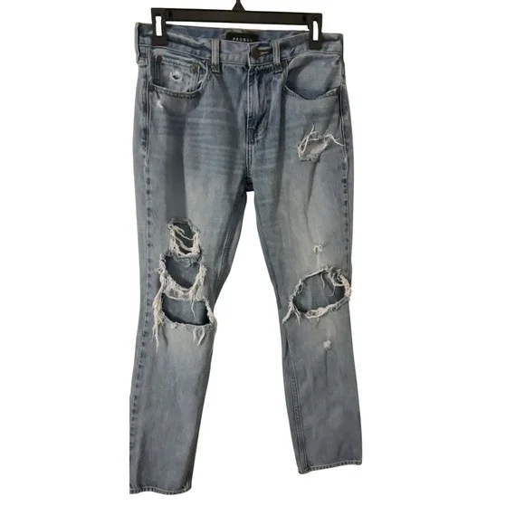 PacSun‎ Slim Jeans Women's Size 29x30 Ripped Distressed Light Wash Denim EUC