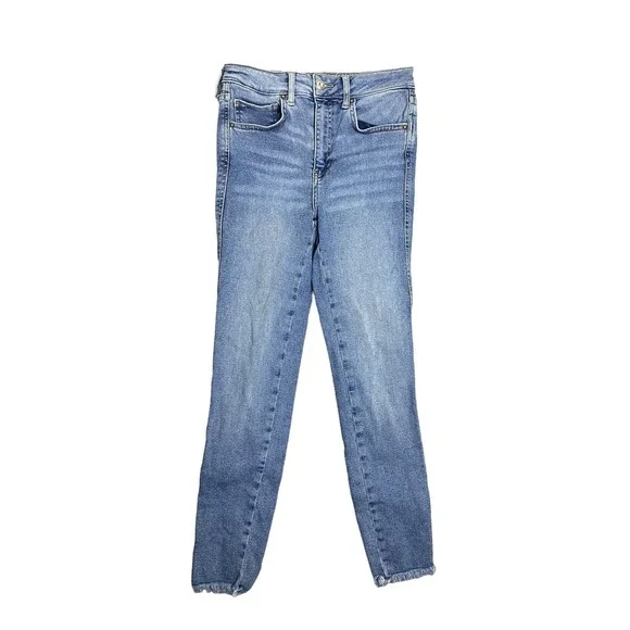 We The Free Womens Straight Leg Blue Denim 5‎ Pockets Size 27