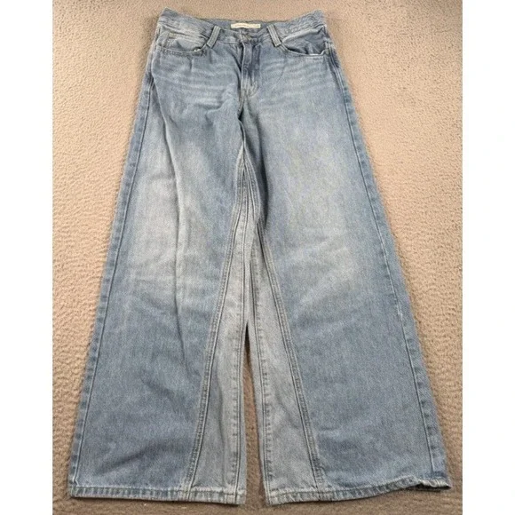 Levi's '94 Baggy Wide Leg Jeans Womens 28 Light Wash Denim Y2K Skater Baggy