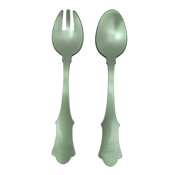 Sabre‎ Paris Honorine Salad Servers Fork & Spoon 2 Piece Garden Green Acrylic