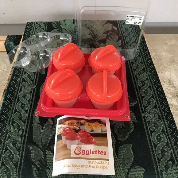 Kitchen Gadget Cooker 4PCS Food grade Silicone Egg Boiler Hard‎ Boiled Egglettes