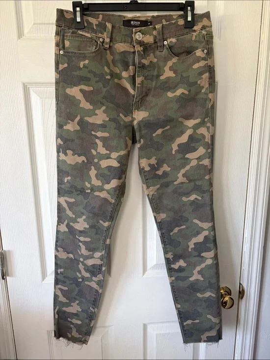 Hudson Jeans Women’s Camo Skinny Jeans - Green & Tan