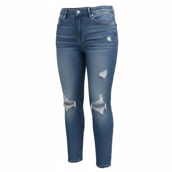 Jeans Banana Republic 31/12 Women Blue‎ Excellent Curvy Girlfriend Distressed