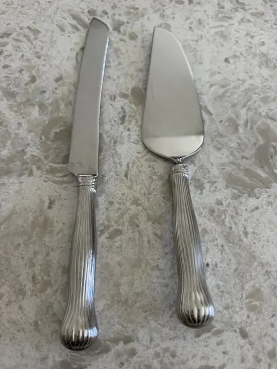 Things Remembered Cake Knife Server Set Stainless Steel