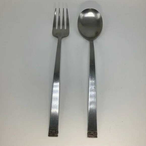 Vintage Kitchen Delite Salad Serving  Stainless‎ Steel Spoons & Fork  11