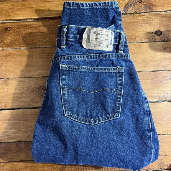 Pepe Jeans Original Pepe Betty Jeans Womens 31 Blue‎ High Rise Tapered Dark Wash