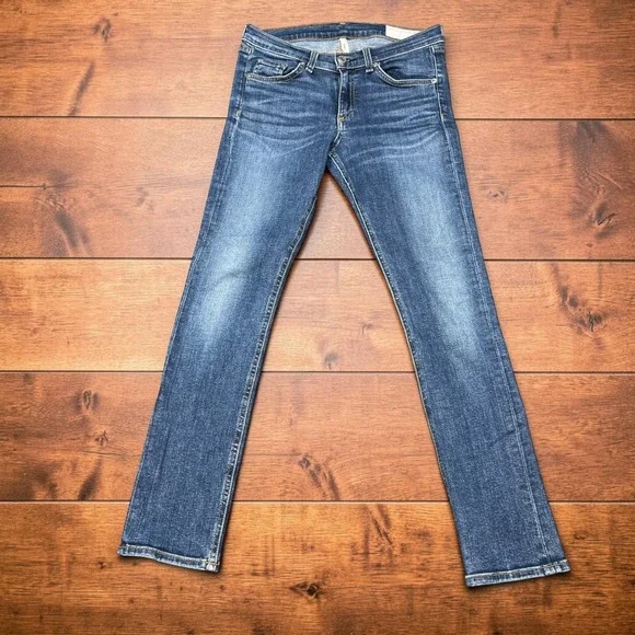 Rag & Bone Sonoma Capri Jeans Blue Slim Straight Stretch Denim Size 28 W1526K520