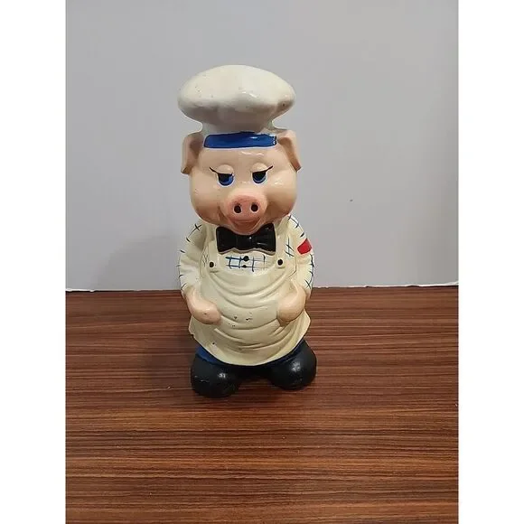 Royal Coronet Dan Brechner‎ Pig Chef Utensil Spoon Holder Vintage