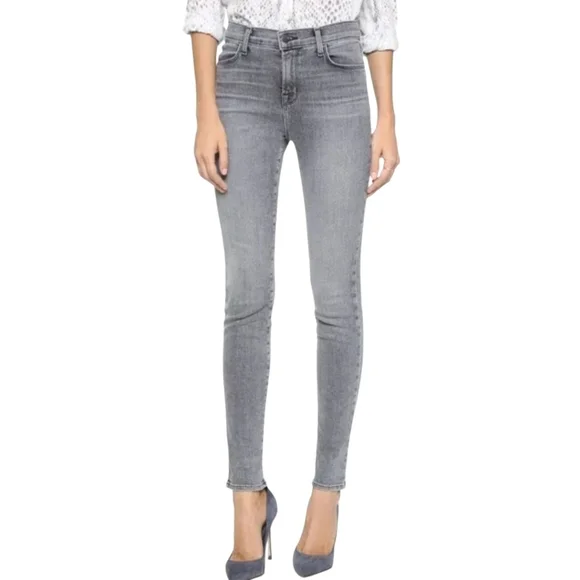 J Brand Gray Maria High Rise Skinny Denim Jeans Size 31‎